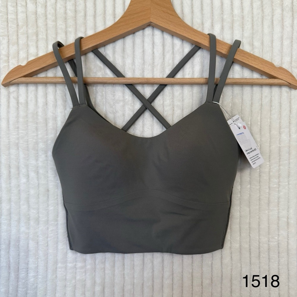 Lululemon Like a Cloud Long Line Bra Size 2 B/C ROVR Olive Green NWT